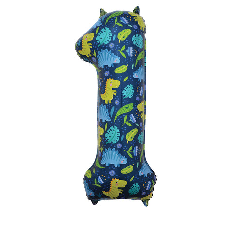 Sensations Dinosaur Number 1 Foil Balloon (34")