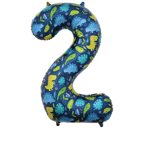 Sensations Dinosaur Number 2 Foil Balloon (34")