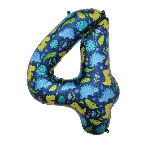 Sensations Dinosaur Number 4 Foil Balloon (34")