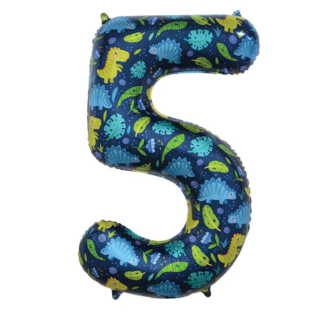 Sensations Dinosaur Number 5 Foil Balloon (34")