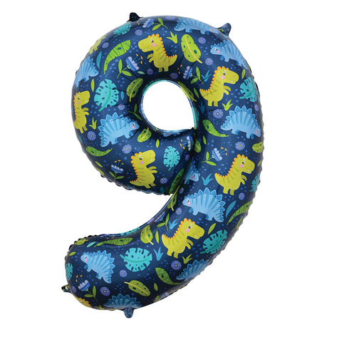 Sensations Dinosaur Number 9 Foil Balloon (34")