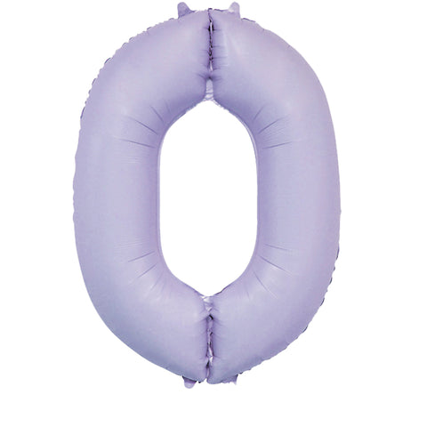 Sensations Matt Lilac Number 0 Foil Balloon (30")