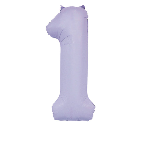 Sensations Matt Lilac Number 1 Foil Balloon (30")