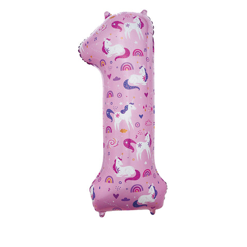 Sensations Unicorn Number 1 Foil Balloon (34")
