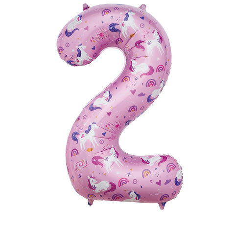 Sensations Unicorn Number 2 Foil Balloon (34")