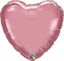 Chrome Mauve Heart Foil Balloon (18")