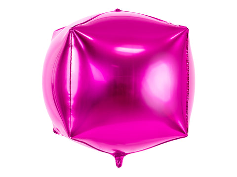 Party Deco Dark Pink Cubic Foil Balloon (14")