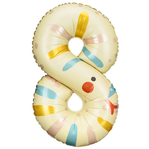PartyDeco Snake Number 8 Foil Balloon (34")