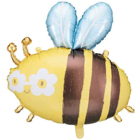 Bumblebee with Glasses Foil Balloon (21")