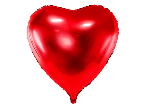 Party Deco Red Metallic Heart Foil Balloon (28")