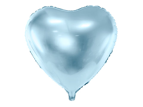 Party Deco Sky Blue Heart Foil Balloon (18")