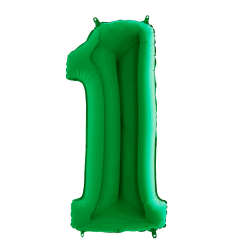 Grabo Green Number 1 Foil Balloon (40")