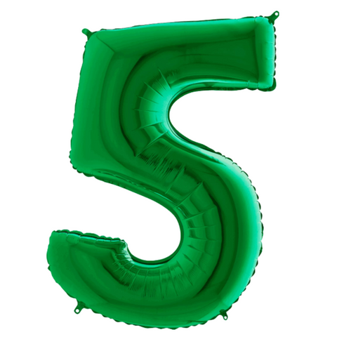 Grabo Green Number 5 Foil Balloon (40")