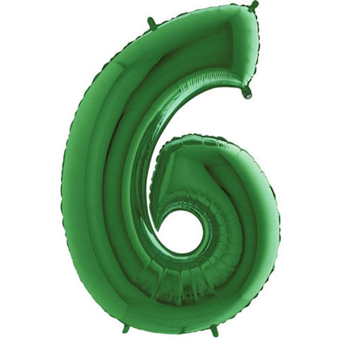 Grabo Green Number 6 Foil Balloon (40")