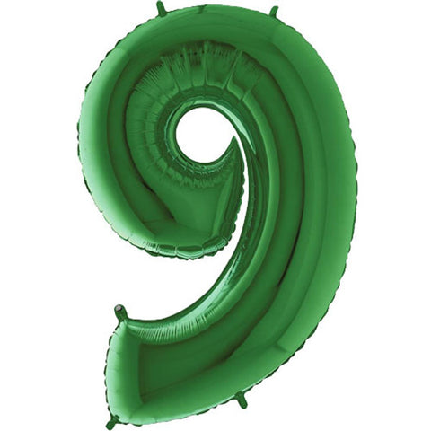 Grabo Green Number 9 Foil Balloon (40")