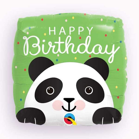 Panda Happy Birthday Square Foil Balloon (18")