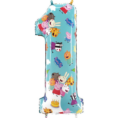 Grabo Peppa Pig Number 1 Foil Balloon (26")