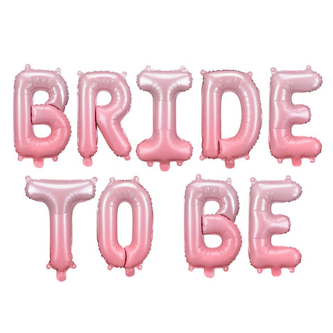 Pink Bride To Be Banner Foil Balloon (14")