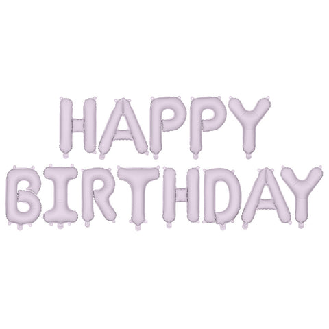 Purple Air-filled Birthday Banner Foil Balloon (14")