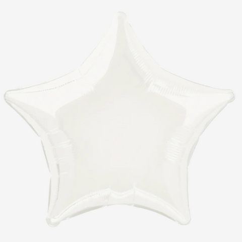White Star Foil Balloon (20")