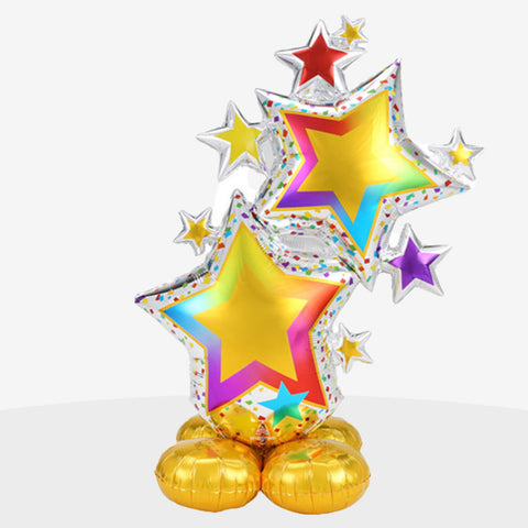 Airloonz Colourful Star Cluster Foil Balloon (59")