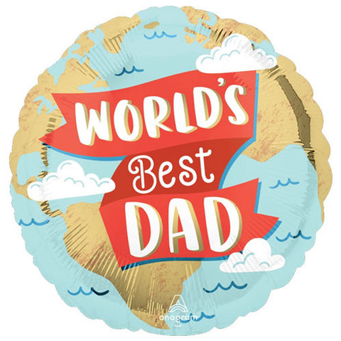 World's Best Dad Round Foil Balloon (18")