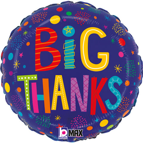 Big Thanks Blue Round Foil (18")