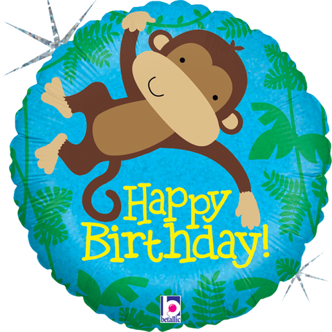 Happy Birthday Monkey Buddy Foil (18")
