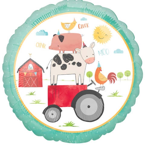 Barnyard Round Foil Balloon (18")