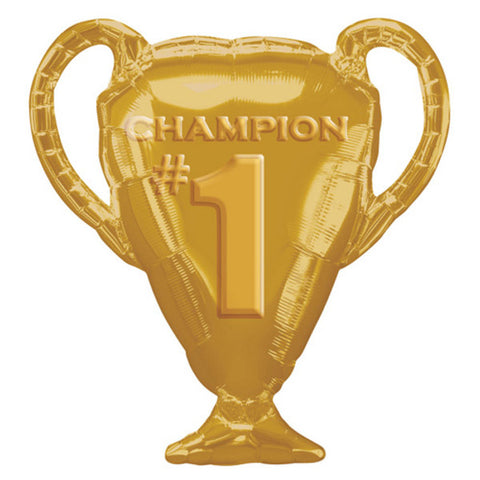 Gold Trophy No1 Champion Supershape Foil Balloon