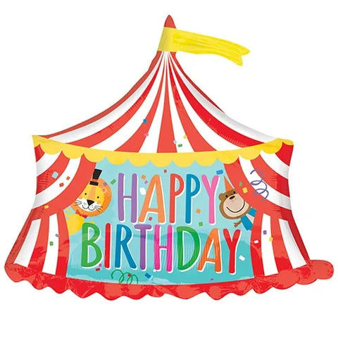Birthday Circus Tent Foil Balloon (28")