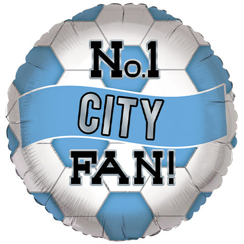 No.1 City Fan Football Foil Balloon (18")