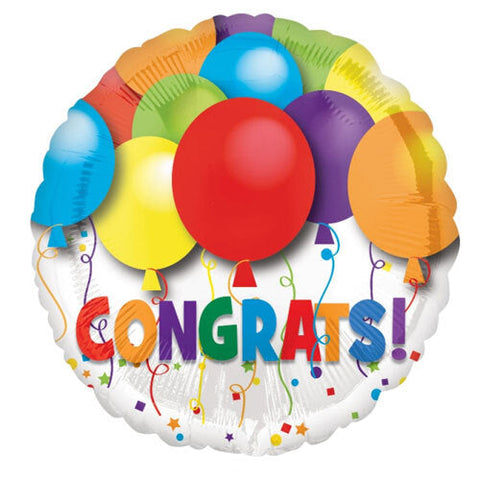 Congrats Colourful Foil Balloon (17")
