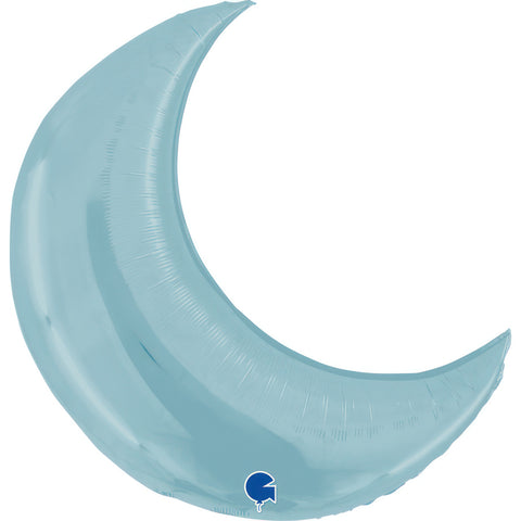 Grabo Pastel Blue Crescent Foil Balloon (36")