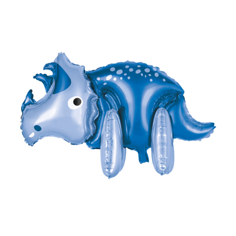 Blue Dino Standing Animal Foil Balloon (34.5")