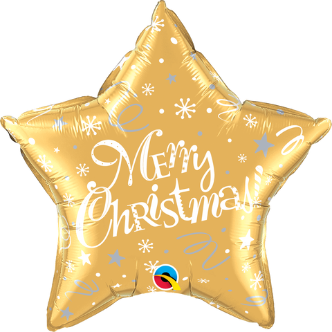 Merry Christmas! Festive Gold Foil Balloon (20")