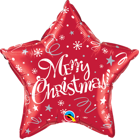 Merry Christmas! Festive Red Foil Balloon (20")