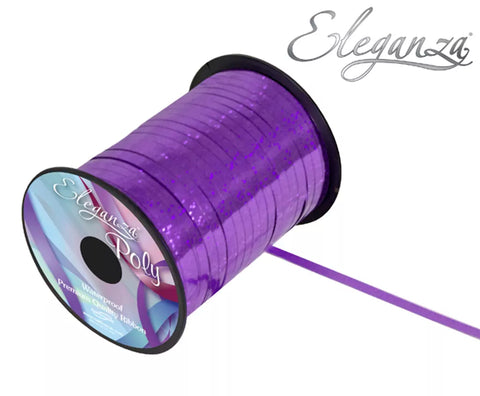 Eleganza Holographic Purple Curling Ribbon 5mm x 250yds