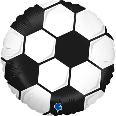 Football Print Round Foil Balloon (18")