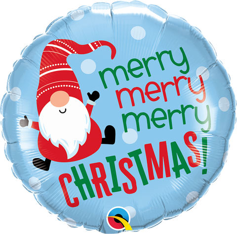 Merry Christmas Gnome Foil Balloon (18")