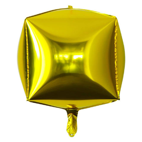 Party Deco Gold Cubic Foil Balloon (14")