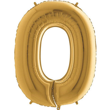 Grabo Gold Number 0 Foil Balloon (40")