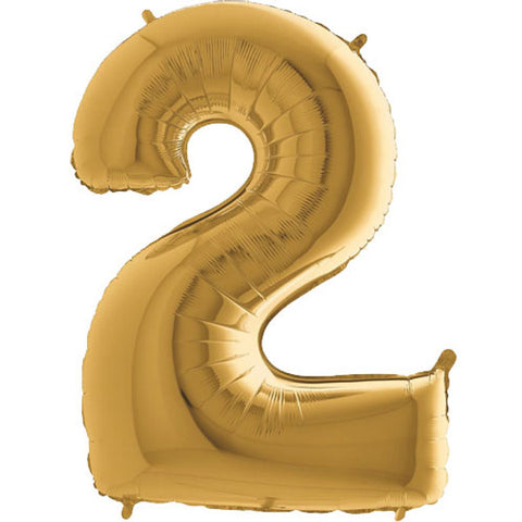 Grabo Gold Number 2 Foil Balloon (40")