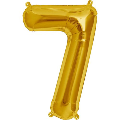 North Star Gold Number 7 Foil Balloon (16")