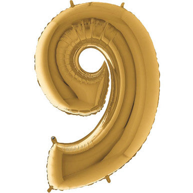 Grabo Gold Number 9 Foil Balloon (40")
