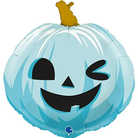 Grabo Funny Blue Pumpkin Face Foil Balloon (22")