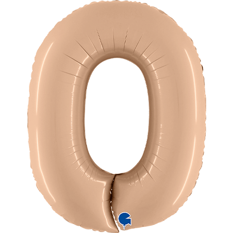 Grabo Satin Nude Number 0 Foil Balloon (40")