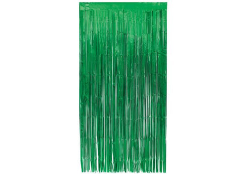 Metallic Green Fringe Door Curtain