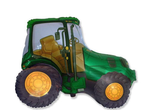 Green Tractor Foil Balloon (37")