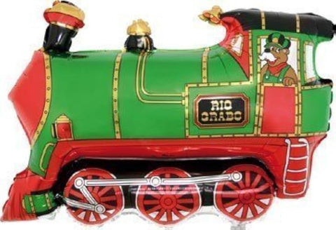 Green Train Supershape Foil Balloon (30")